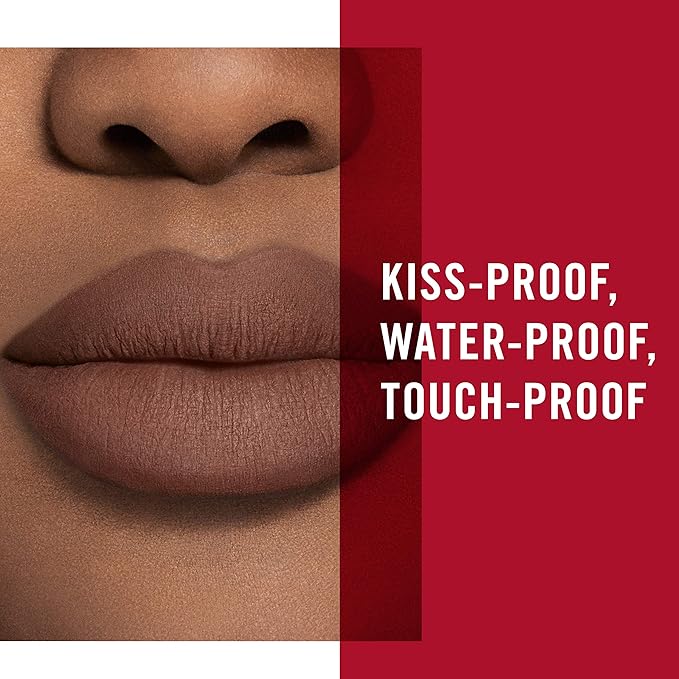 Rimmel London Stay Matte Liquid Lip Color with Full Coverage Kiss-Proof Waterproof Matte Lipstick Formula that Lasts 12 Hours - 707 Raw Kiss, .21oz