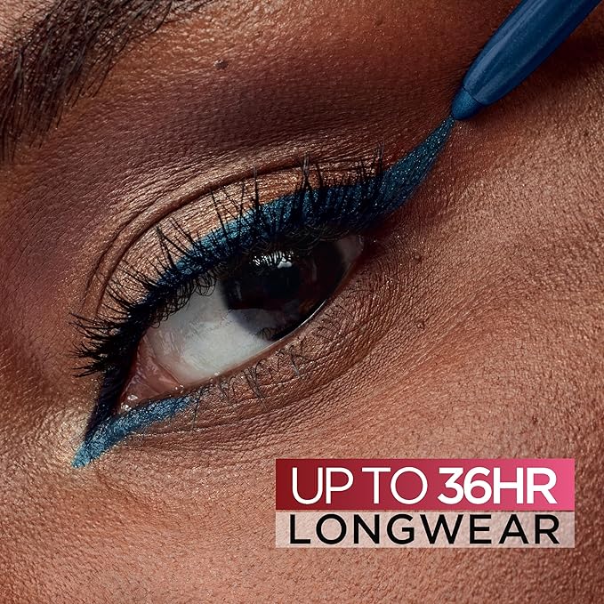 L'Oreal Paris Infallible Grip Mechanical Gel Eyeliner Pencil, Smudge-Resistant, Waterproof Eye Makeup with Up to 36HR Wear, Blue Jersey, 0.01 Oz