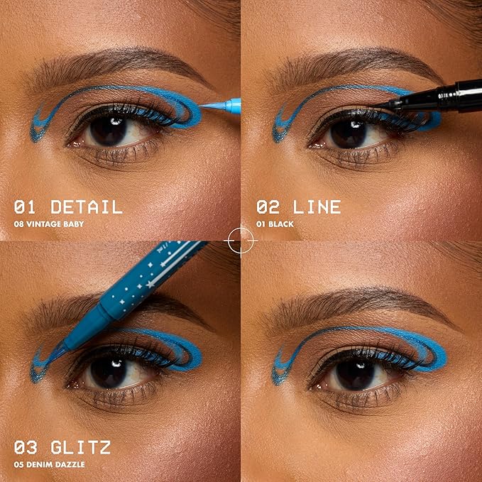 NYX PROFESSIONAL MAKEUP Epic Ink Liner, Waterproof Matte Liquid Eyeliner with Vegan Formula - Vintage Baby (Baby Blue)