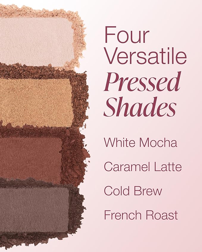 Mineral Fusion Eyeshadow Palette | Vegan Eye Makeup with Matte, Satin, and Shimmer Finishes | Natural, Lightweight Formula (Coffee Break)