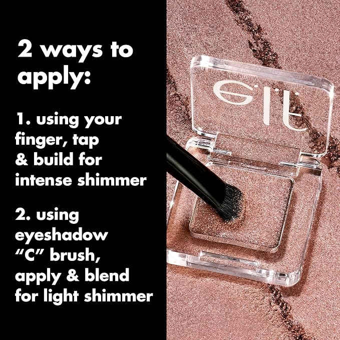 e.l.f. Fine As Fleck Glitter Eyeshadow, Long-Lasting Sheer Eye Makeup With A Shimmer Finish, Soft, Smooth Formula, Vegan & Cruelty-Free, Tan-talize