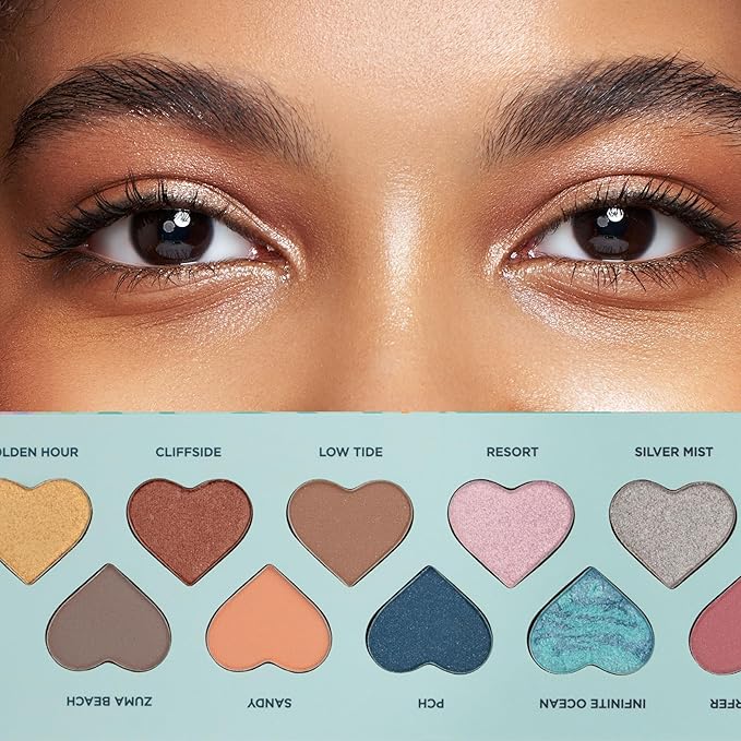 Pacifica Eyeshadow Palette – Malibu Mineral Eyeshadow, Blendable Neutral Shades with Velvet Matte, Shimmer & Metallic, Cocoa Butter Infused, Talc-Free, Vegan & Cruelty-Free, 0.24 oz (10 Shades)
