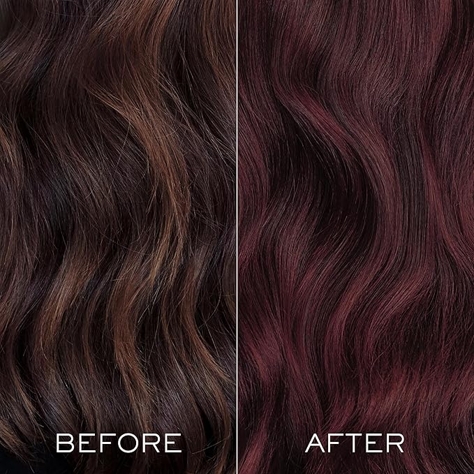 Kristin Ess Hair Gloss in Wild Berry Red - 4 Wk Semi Permanent Hair Color for Women - Deep Rich Burgandy Color Depositing Conditioner & Toner for Vibrant Color + Shine - Hair Dye Glaze - Vegan