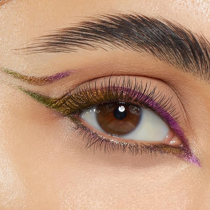 ColourPop Crème Gel Waterproof Chrome Eyeliner - 18HR Wear, Ultra-Pigmented Eyeliner Pencil with Matte & Metallic Finishes - Smudge-Proof, Vegan & Cruelty-Free - Actin Up (0.01 oz)