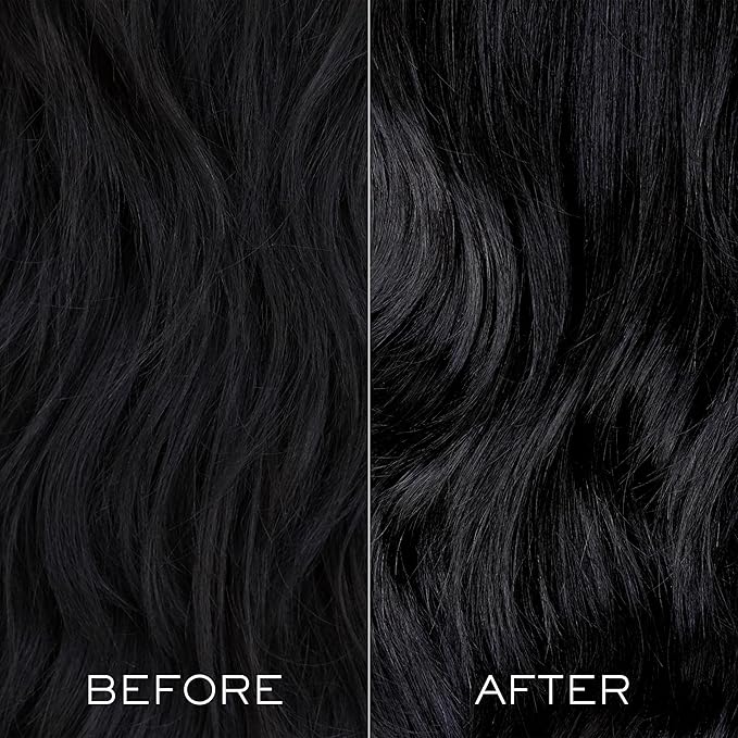 Kristin Ess Hair Gloss in Black Iris True Black - 4 Wk Semi Permanent Hair Color for Women - Black Hair Color Depositing Conditioner & Toner for Vibrant Color + Shine - Hair Dye Glaze - Vegan
