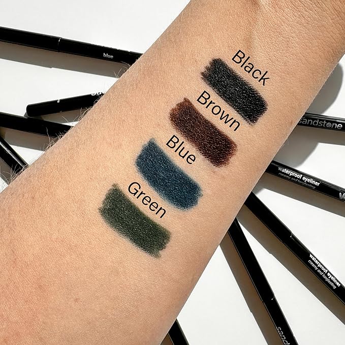 Sandstone Scandinavia Waterproof Eyeliner Pencil – Hypoallergenic & Vegan – Smudge-Proof Gel Formula – For Sensitive Eyes – Brown