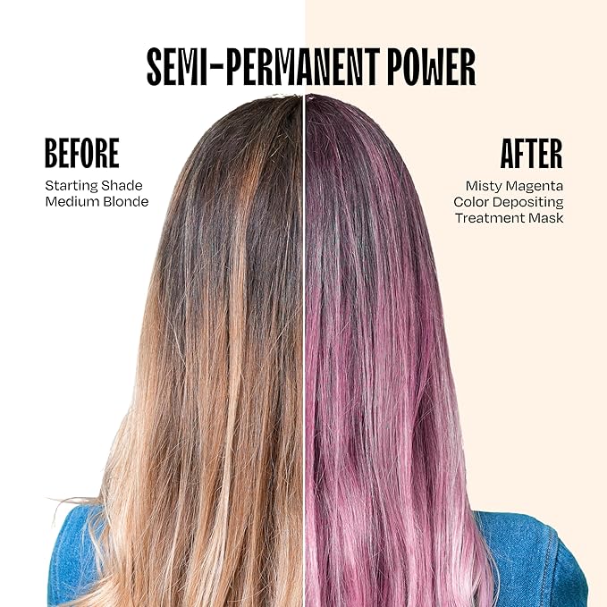 Overtone Haircare Color Depositing Conditioner - 8 oz Semi-Permanent Tint with Shea Butter & Coconut Oil - Temporary Vegan, Cruelty-Free Hair Tint/Dye - Smoky Magenta