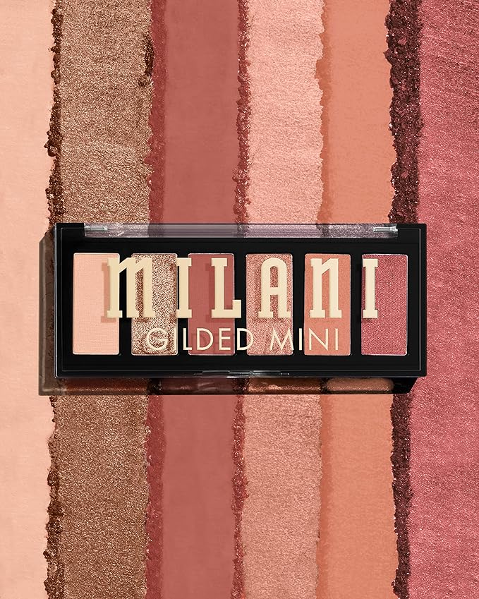 Milani Gilded Mini Eyeshadow Palette with 6 Matte & Shimmer Hues - It's All Ros√©