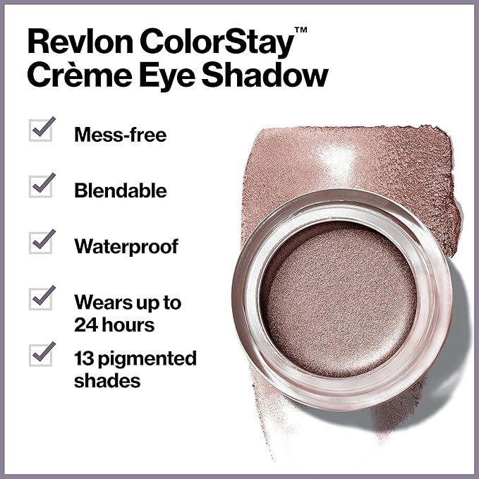 Revlon Colorstay Creme Eye Shadow, Longwear Blendable Matte or Shimmer Eye Makeup with Applicator Brush in Green, Pistachio (735), 0.18 Ounce (Pack of 1)