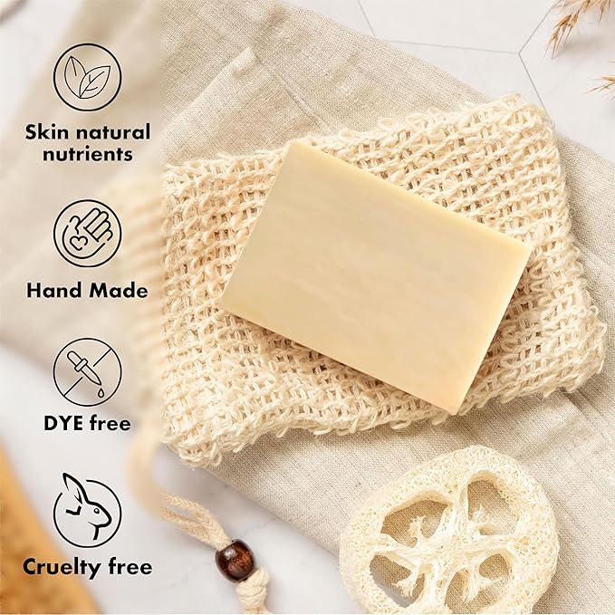 Olive Oil Soap Bar - Handmade 100% Pure Natural & Vegan - 5.3 oz Each Bar (9 Bars)
