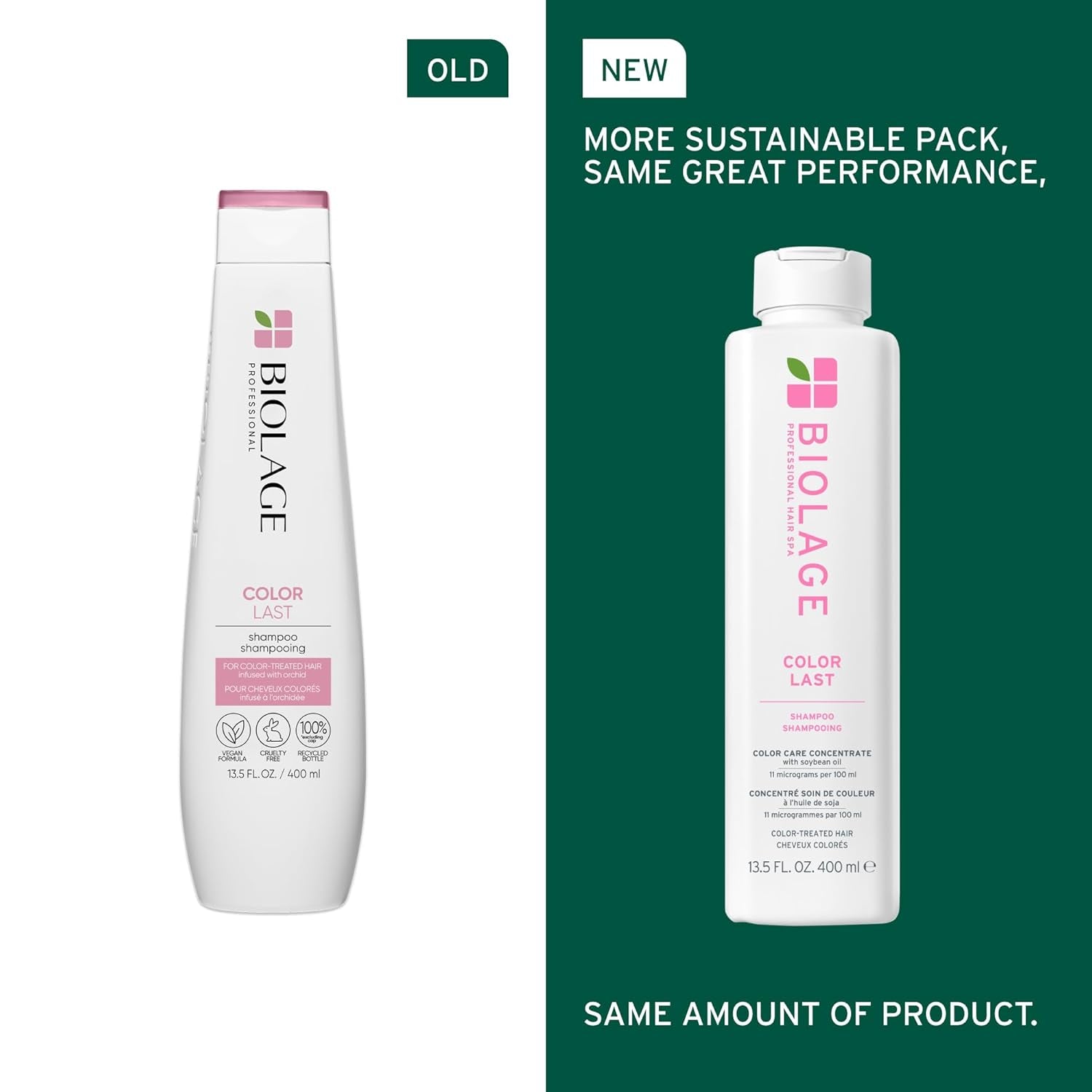 Biolage Color Last Shampoo - for Color-Treated Hair, Nourishes, Hydrates and Preserves Colors, Soybean Oil & Stearic Acid, Paraben & Mineral Oil-Free, Vegan