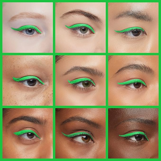 DNM Cat Eye Makeup Waterproof Neon Colorful Liquid Eyeliner Pen Make Up Comestics Long-lasting Black Eye Liner Pencil Makeup Tools (green)