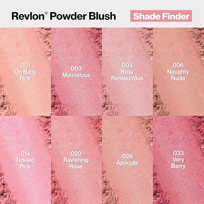 Revlon Powder Blush Face Makeup, High Impact Buildable Color, Lightweight & Smooth Finish, 028 Apricute, 0.17 oz