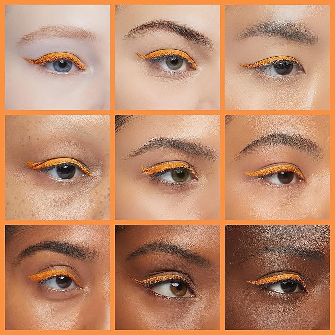 DNM Cat Eye Makeup Waterproof Neon Colorful Liquid Eyeliner Pen Make Up Comestics Long-lasting Black Eye Liner Pencil Makeup Tools (orange)