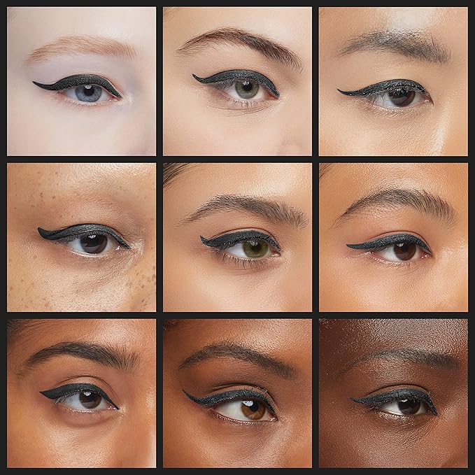 DNM Cat Eye Makeup Waterproof Neon Colorful Liquid Eyeliner Pen Make Up Comestics Long-lasting Black Eye Liner Pencil Makeup Tools (black)