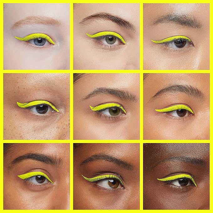 DNM Cat Eye Makeup Waterproof Neon Colorful Liquid Eyeliner Pen Make Up Comestics Long-lasting Black Eye Liner Pencil Makeup Tools (yellow)