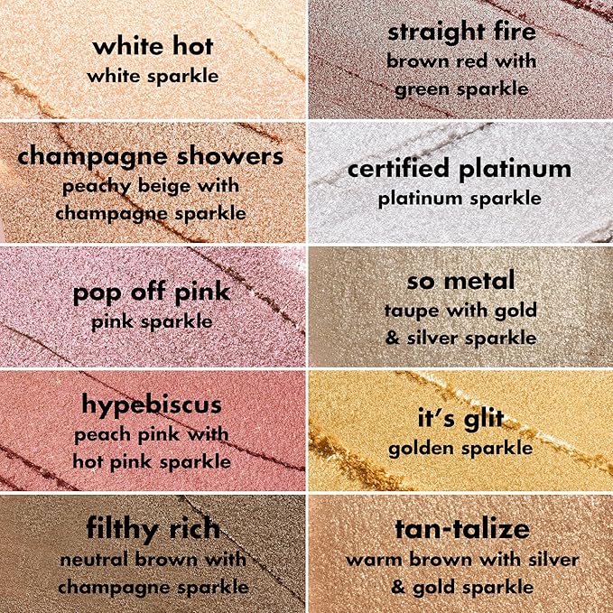 e.l.f. Fine As Fleck Glitter Eyeshadow, Long-Lasting Sheer Eye Makeup With A Shimmer Finish, Soft, Smooth Formula, Vegan & Cruelty-Free, Tan-talize