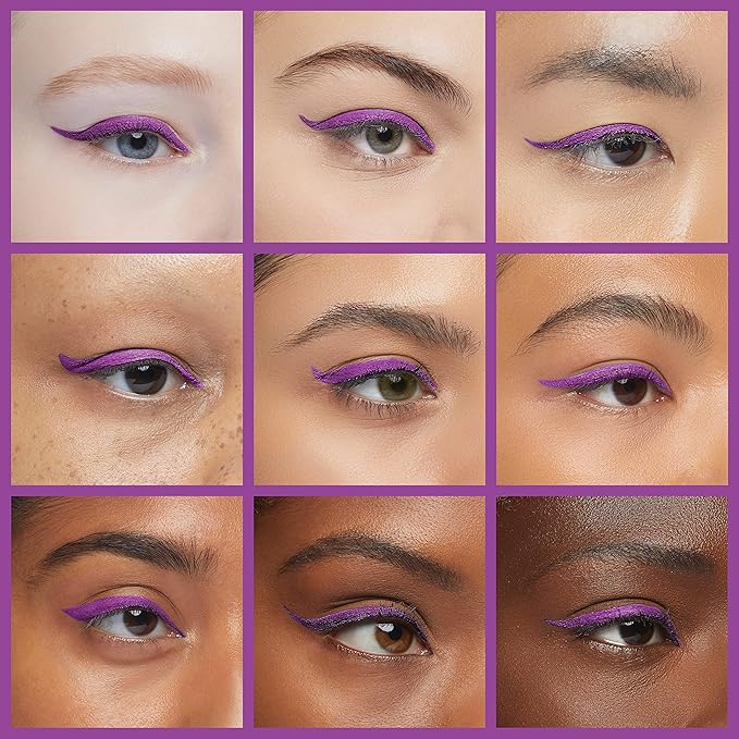 DNM Cat Eye Makeup Waterproof Neon Colorful Liquid Eyeliner Pen Make Up Comestics Long-lasting Black Eye Liner Pencil Makeup Tools (purple)