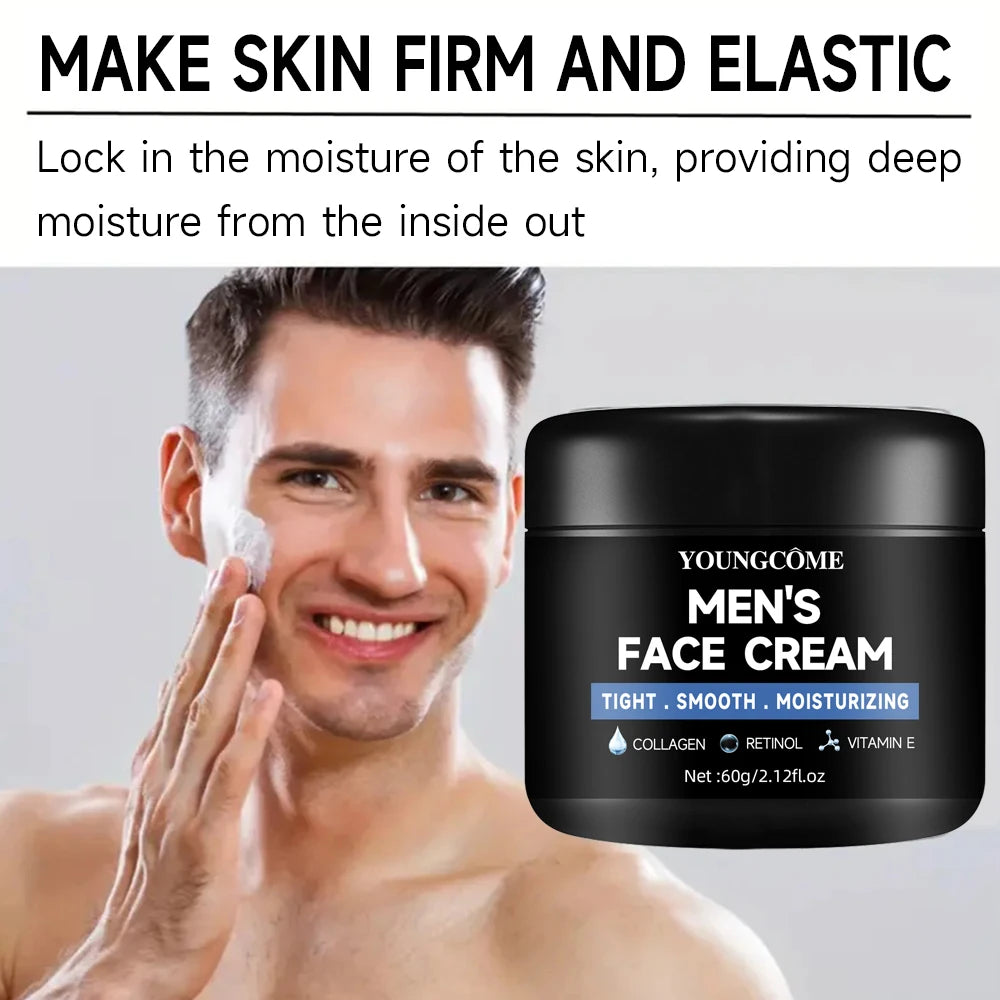 Men'S Collagen Moisturizing Cream with Retinol and Vitamins, Refreshing and Hydrating,Anti-Wrinkle Aging Moisturizing Cream
