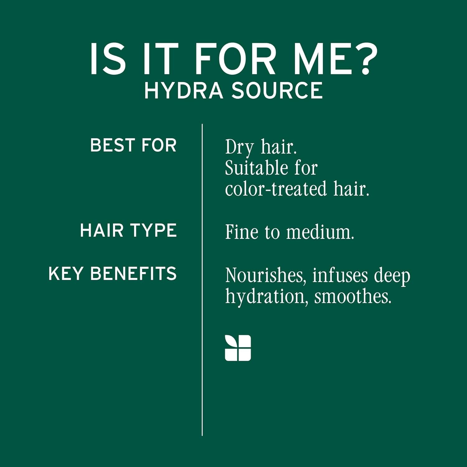 Biolage Hydra Source Shampoo - Softens & Adds Shine, for Dry Hair, Infused with Micro-Filtered Aloe Vera & Fermented Hyaluronic Acid, Vegan & Paraben-Free, Packaging May Vary