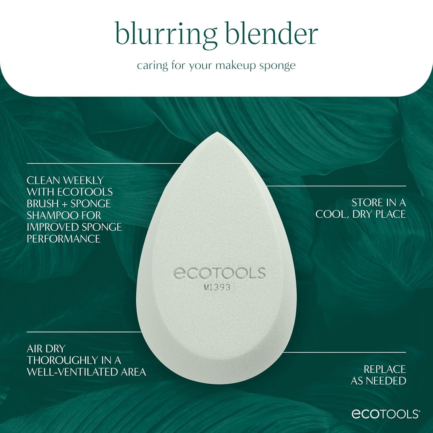 Blurring Blender Makeup Sponge Duo, Makeup Blender Sponge for Blurred Skin, for Liquid & Cream Foundation, Cloud Coverage Memory Foam, Eco Friendly & Latex Free, Cruelty-Free & Vegan, 2 Count