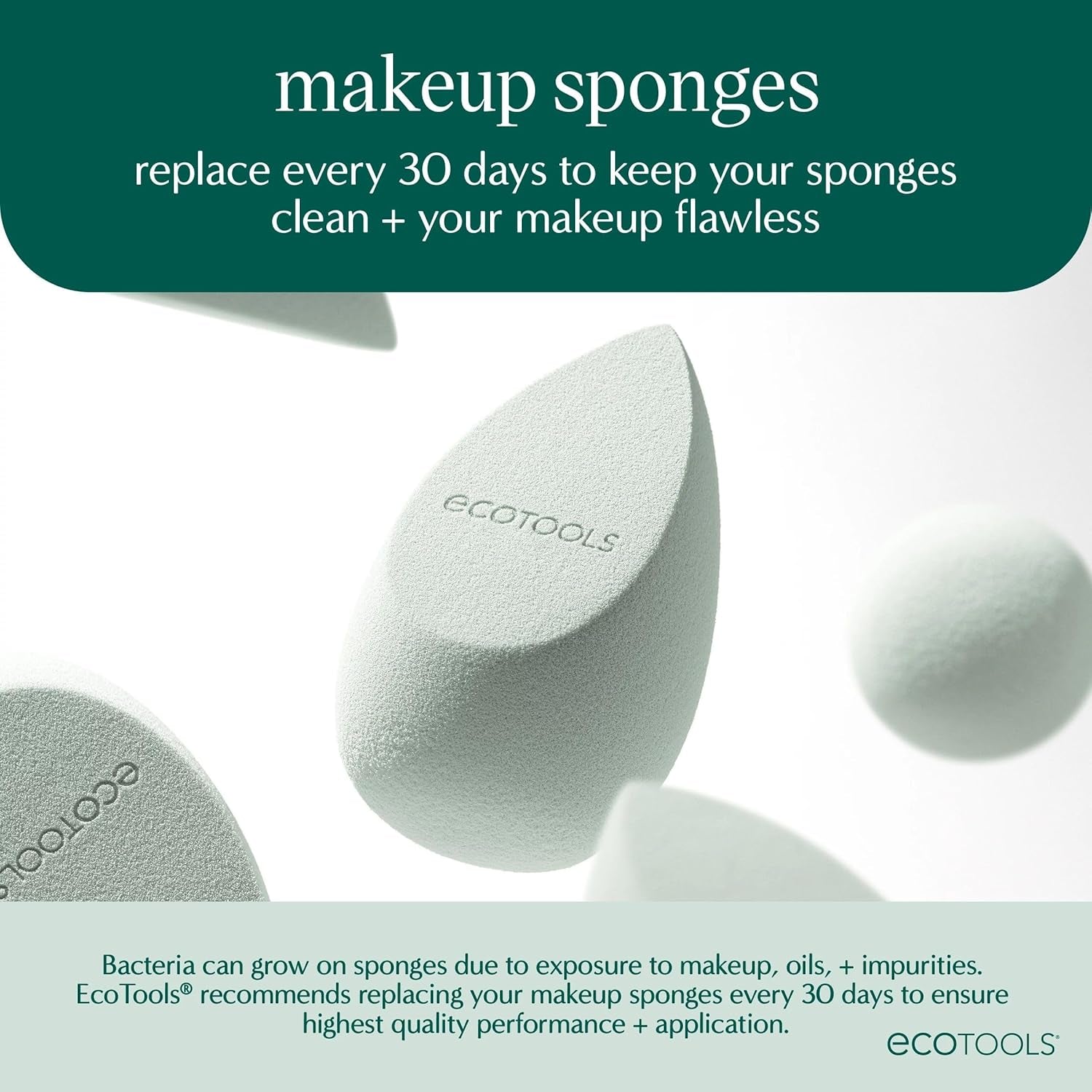 Blurring Blender Makeup Sponge Duo, Makeup Blender Sponge for Blurred Skin, for Liquid & Cream Foundation, Cloud Coverage Memory Foam, Eco Friendly & Latex Free, Cruelty-Free & Vegan, 2 Count