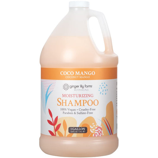 Botanicals Moisturizing Shampoo for All Hair Types, Coco Mango, 100% Vegan & Cruelty-Free, Coconut Mango Scent, 1 Gallon (128 Fl Oz) Refill