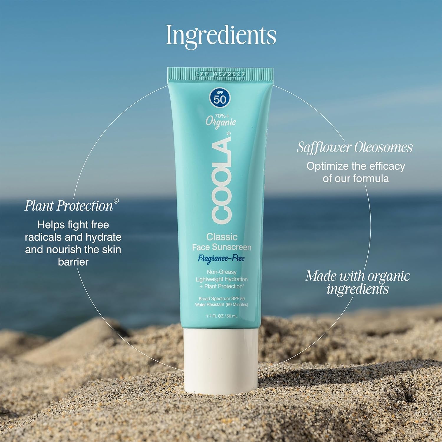 COOLA Organic Sunscreen SPF 30 Sunblock Body Lotion, Dermatologist Tested Skin Care for Daily Protection, Vegan and Gluten Free, 5 Fl Oz