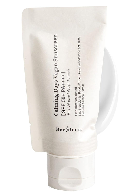 Calming Days Vegan Sunscreen SPF 50+ PA++++ - Moisturizing and Non-Greasy Face Sun Screen - Reef-Friendly & Eco-Conscious Travel Size Sunblock W/Aloe Vera & Centella Asiatica (1.69 Fl Oz)